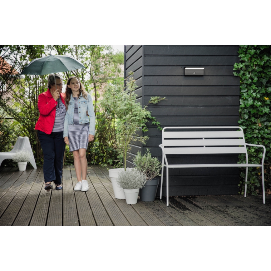 Philips 16484/93/P3 - Applique a LED da esterno sensore BUSTAN 2xLED/4,5W