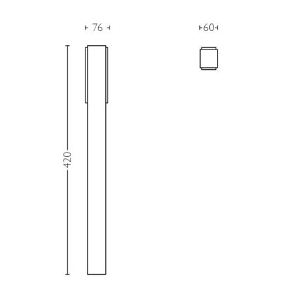 Philips - Colonna da esterno 2xLED/4,5W IP44