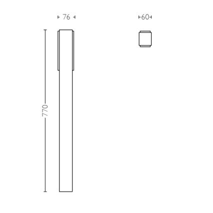 Philips - Colonna da esterno 2xLED/4,5W IP44