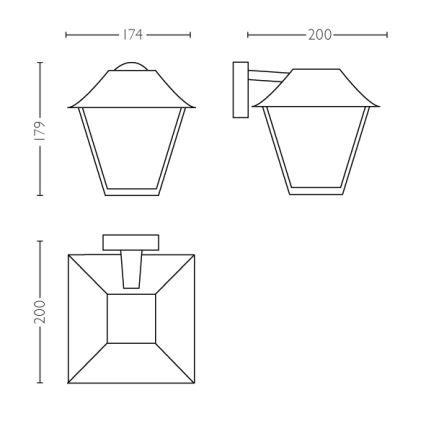 Philips - Applique da esterno E27/60W/230V