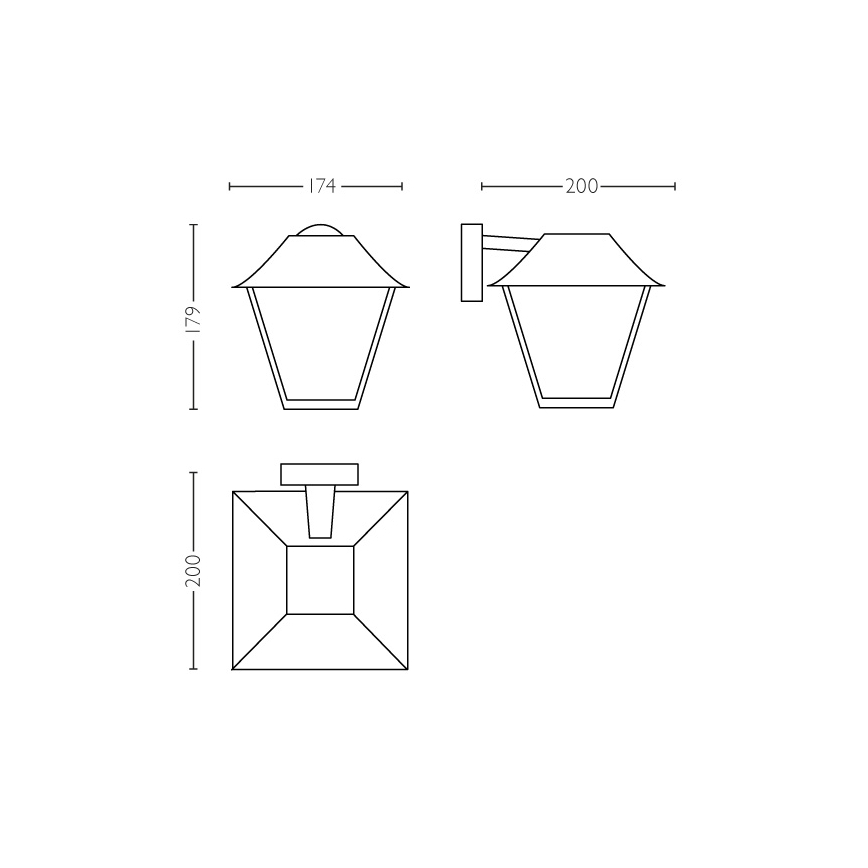Philips - Applique da esterno E27/60W/230V