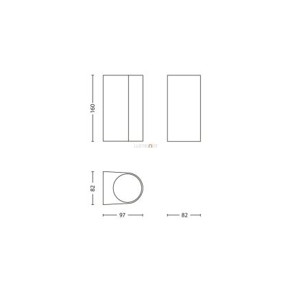 Philips 17102/86/16 - Applique da esterno MYGARDEN NIGHTINGALE 2xGU10/35W