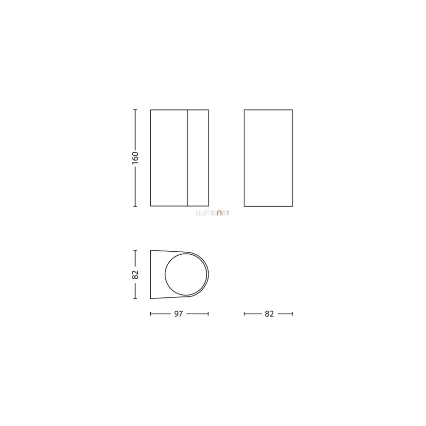Philips 17102/86/16 - Applique da esterno MYGARDEN NIGHTINGALE 2xGU10/35W