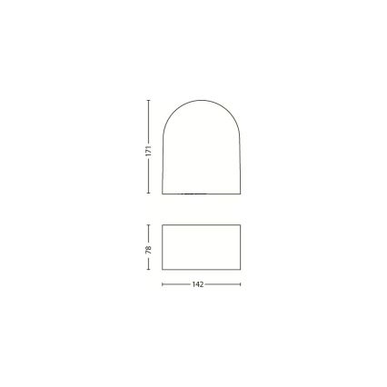 Philips 17181/47/16 - Lampada da parete per esterni MYGARDEN PICNIC 1xE27/15W/230V IP44