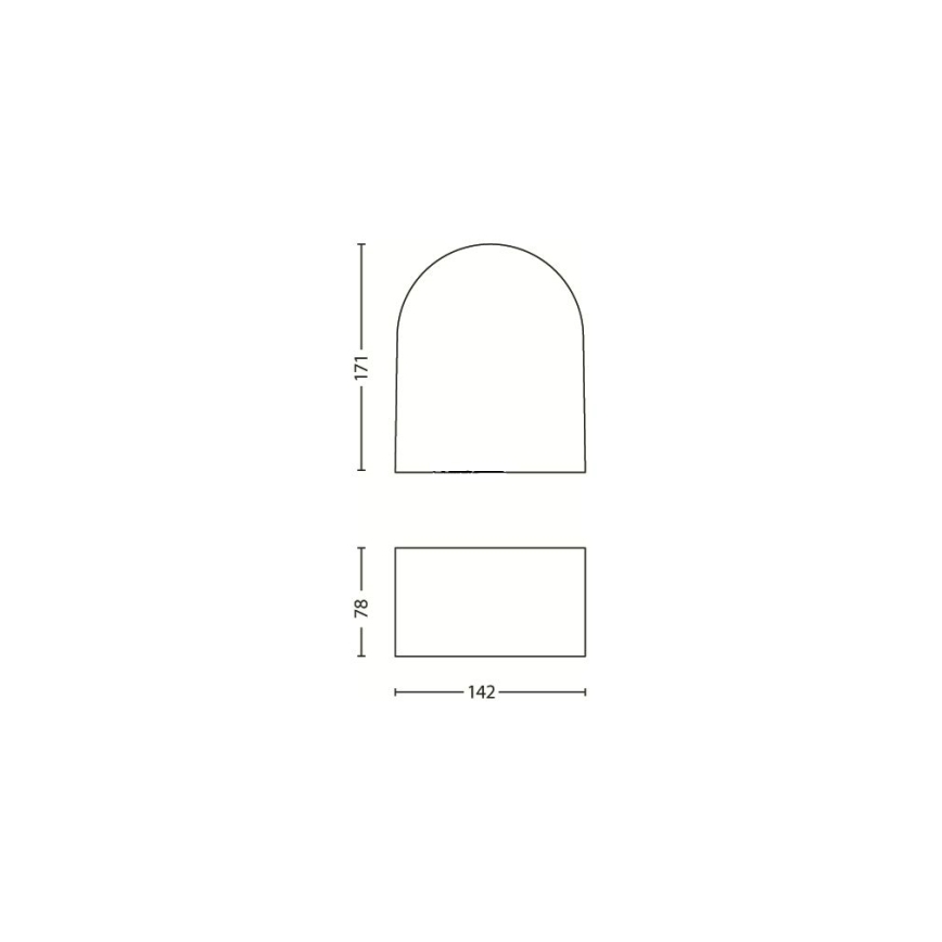 Philips 17181/47/16 - Lampada da parete per esterni MYGARDEN PICNIC 1xE27/15W/230V IP44