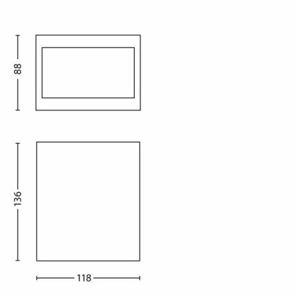 Philips 17209/47/16 - Applique da esterno FLAGSTONE 3xLED/1W/230V