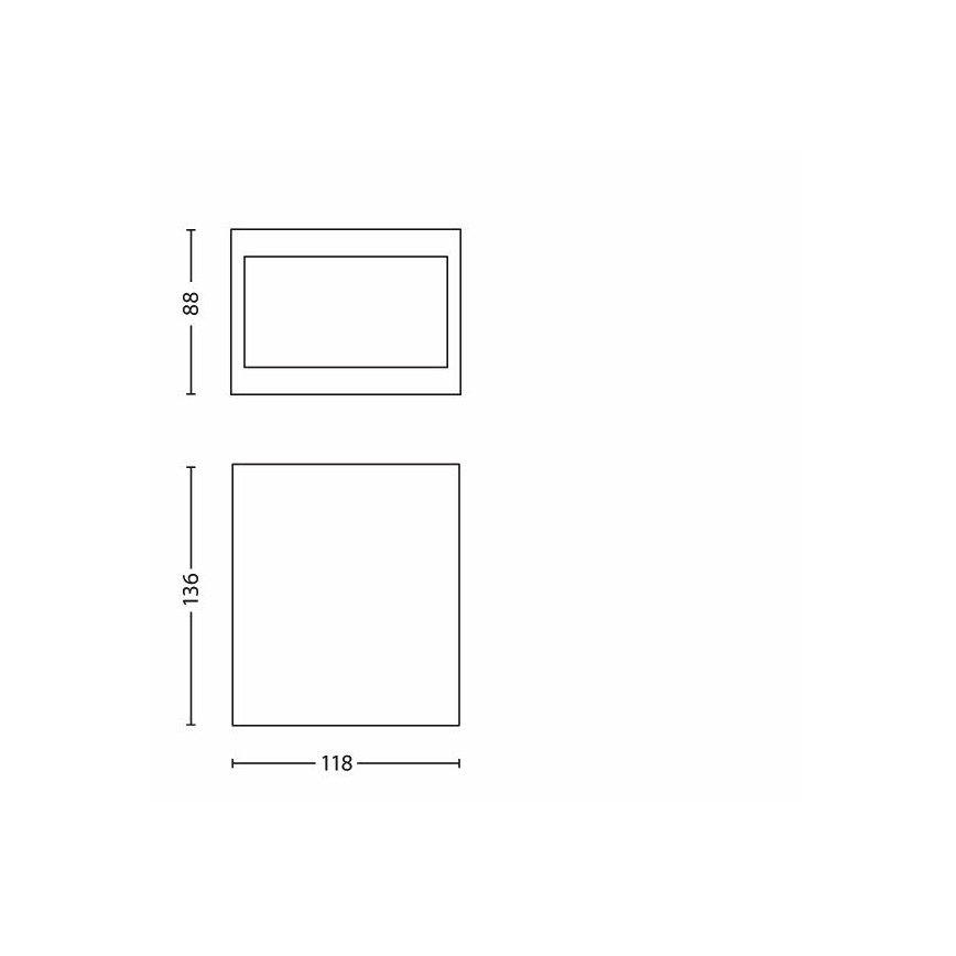 Philips 17209/47/16 - Applique da esterno FLAGSTONE 3xLED/1W/230V