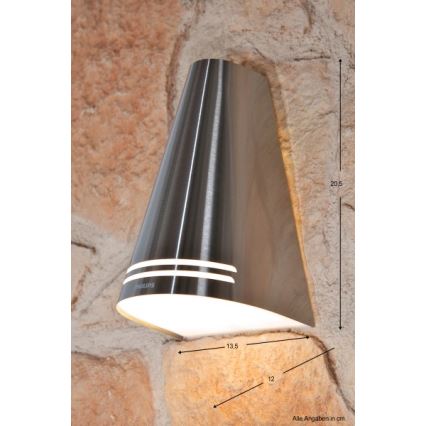 Philips 17226/47/16 - Applique da esterno MYGARDEN WOODS 1xE27/15W/230V