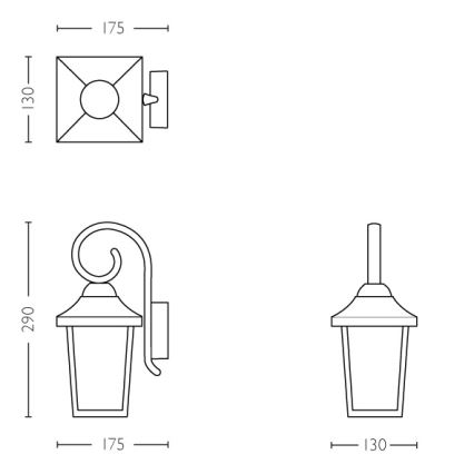 Philips - Lampada da esterno 1xE27/60W/230V