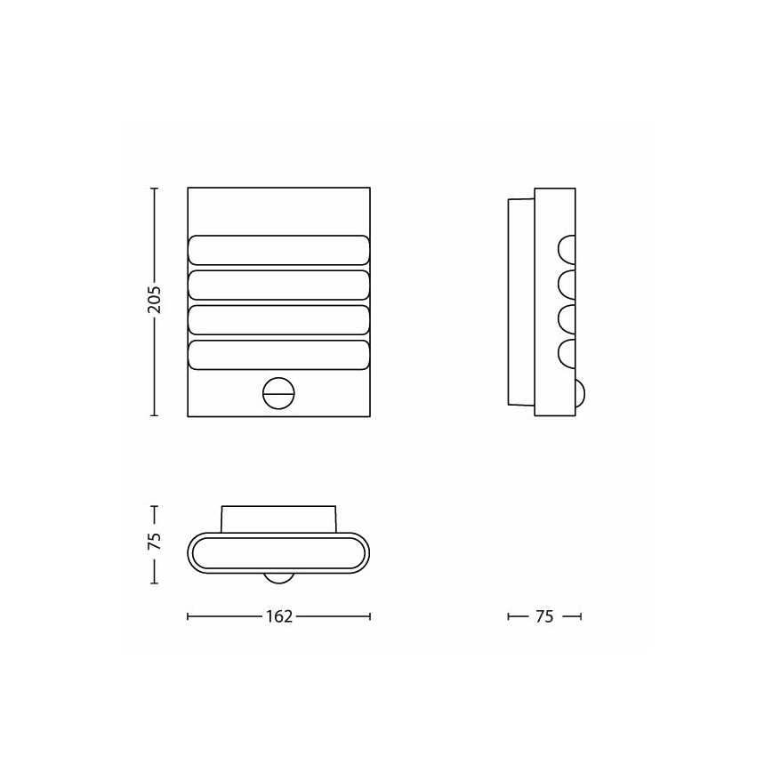 Philips - Illuminazione LED da esterno con sensore 1xLED/3W IP44