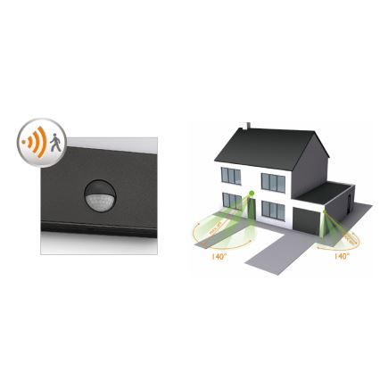 Philips - Lampada da parete per esterni LED con sensore, 3W, 230V, IP44