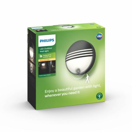 Philips - Lampada da esterno con sensore 1xLED/6W/230V IP44