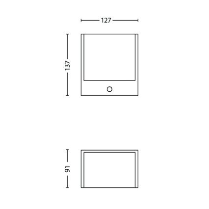 Philips - Lampada da esterno a LED con sensore, 3,5 W, IP44