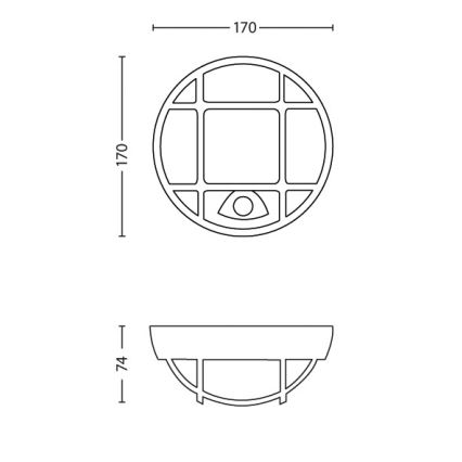 Philips 17319/30/16 - Applique a LED da esterno con sensore EAGLE 1xLED/3W