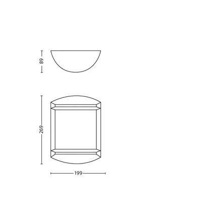 Philips - Applique da esterno 1xLED/6W/230V IP44