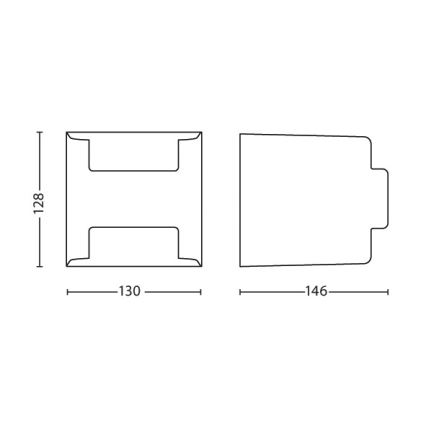 Philips - Applique da esterno 2xLED/4,5W/230V IP44