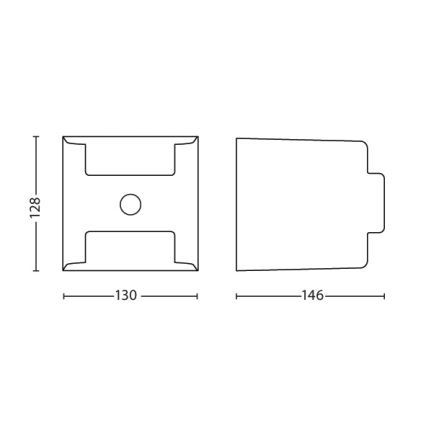 Philips - Lampada da esterno con sensore 2xLED/4,5W/230V IP44