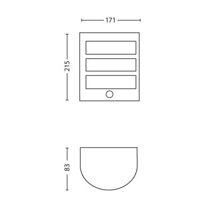 Philips - Lampada da esterno con sensore 1xLED/6W/230V IP44