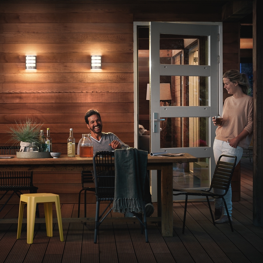 Philips - Lampada da esterno con sensore LED/6W/230V IP44