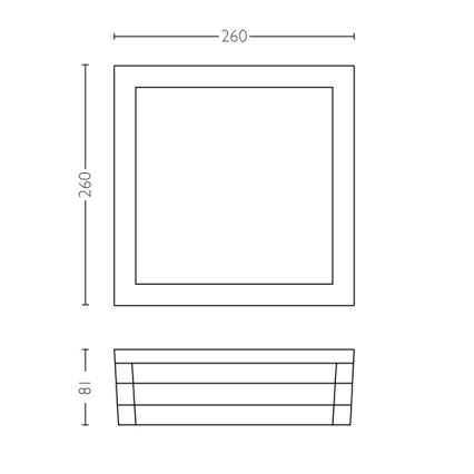 Philips - Plafoniera da esterno 2xE27/14W