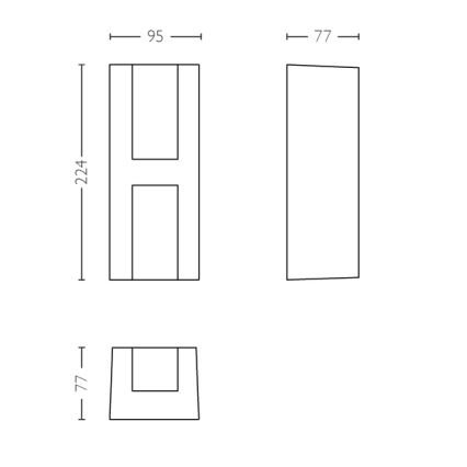 Philips - Applique a LED da esterno 2xLED/4,5W IP44