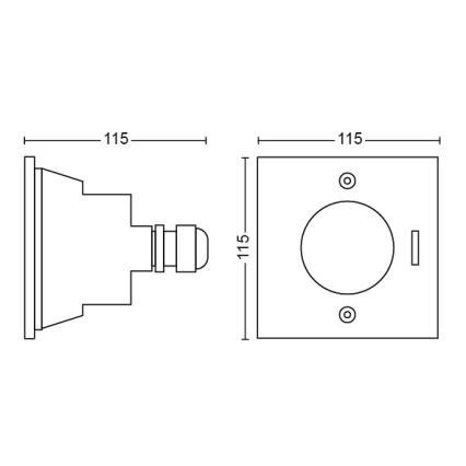 Philips - Lampada LED segnapasso da esterno LED/3W