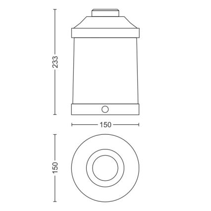 Philips 17360/32/P0 - Lampada da giardino LED portatile dimmerabile ABELIA LED/3W IP44