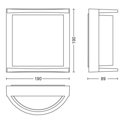 Philips - Applique a LED da esterno LED/12W IP44