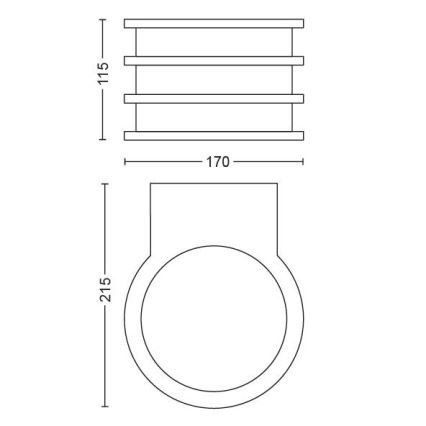 Philips - Applique a LED da esterno Hue LUCCA 1xE27/9,5W/230V IP44