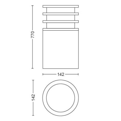 Philips - Lampada LED dimmerabile da esterno Hue LUCCA 1xE27/9,5W/230V IP44