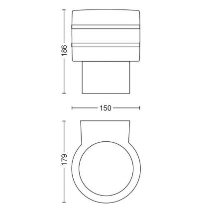 Philips - Lampada da parete esterna dimmerabile a LED Hue TUAR 1xE27/9,5W IP44