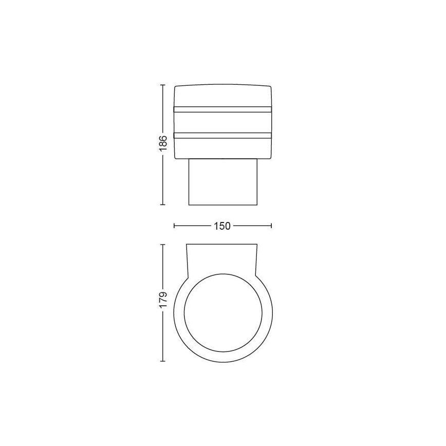 Philips - Lampada da parete esterna dimmerabile a LED Hue TUAR 1xE27/9,5W IP44