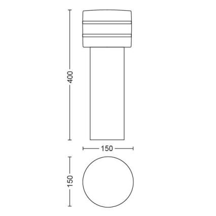 Philips - Lampada da esterno dimmerabile a LED Hue TUAR 1xE27/9,5W/230V IP44