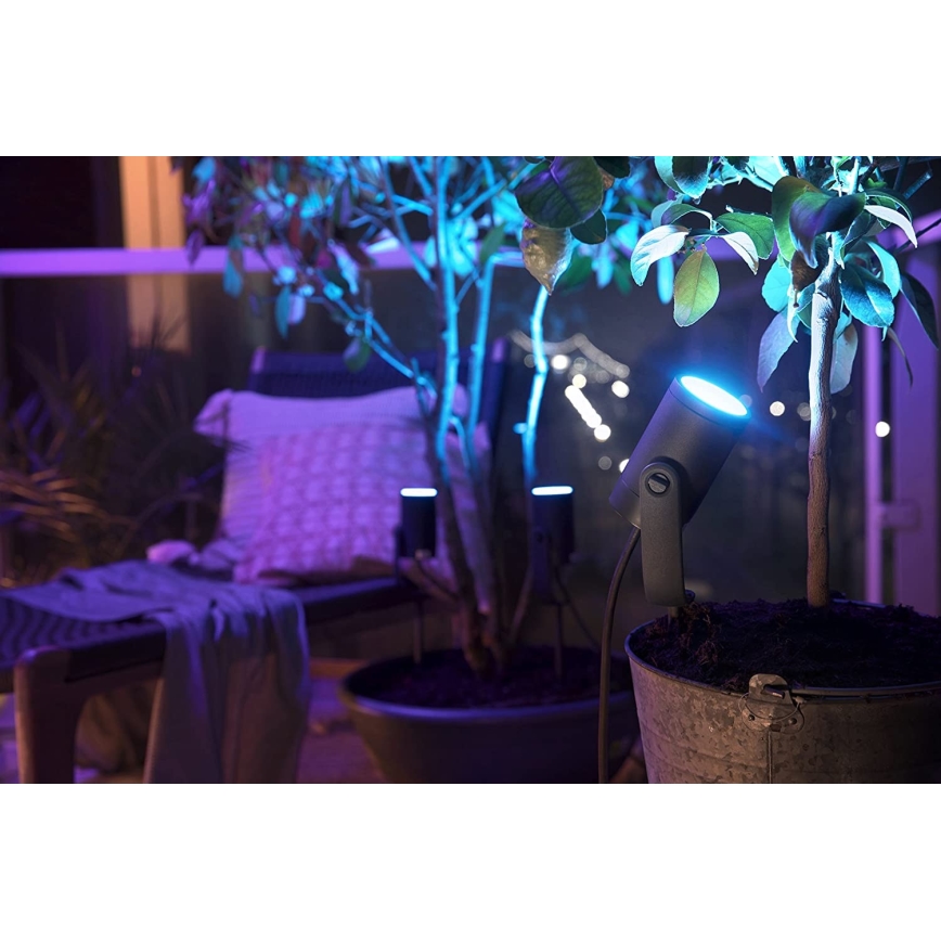 Philips - Kit di espansione per faretti LED RGB da esterno Hue LILY LED/8W/230V IP65