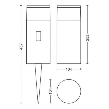 Philips - Lampada da esterno dimmerabile LED RGB Hue CALLA LED/8W/24V IP65