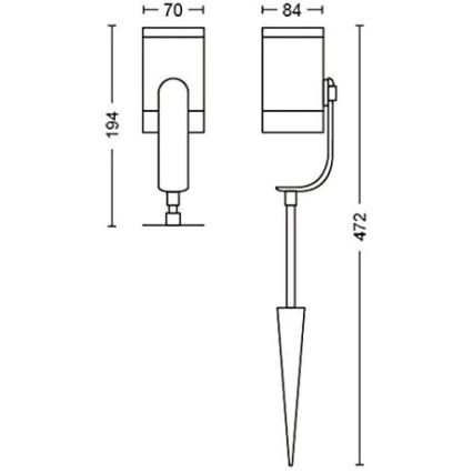 Philips - Luce Spot a LED da esterno Hue LILY /8W/230V IP65