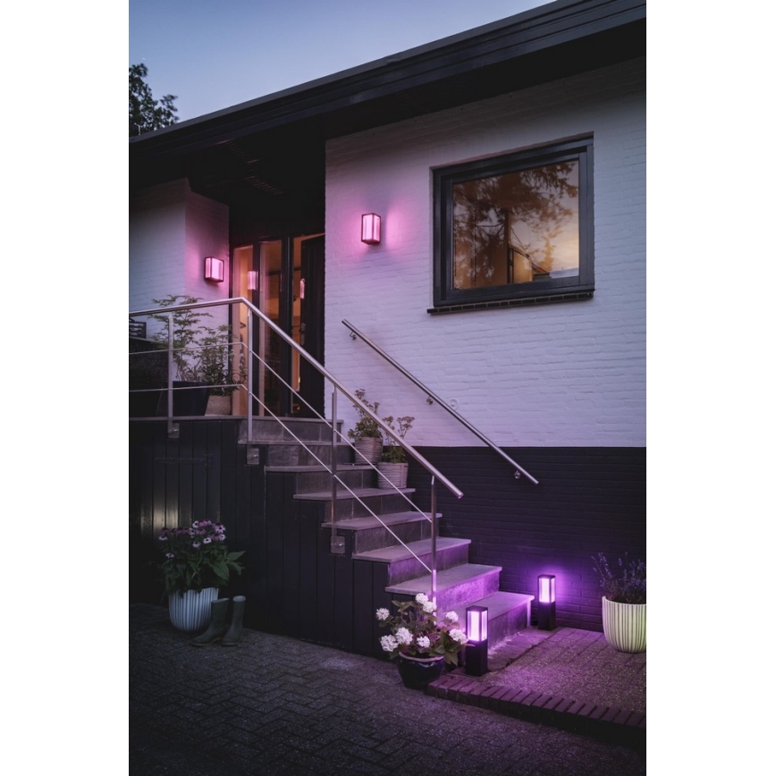 Philips 17430/30/P7 - Applique da esterno LED RGB HUE IMPRESS LED/8W/230V IP44