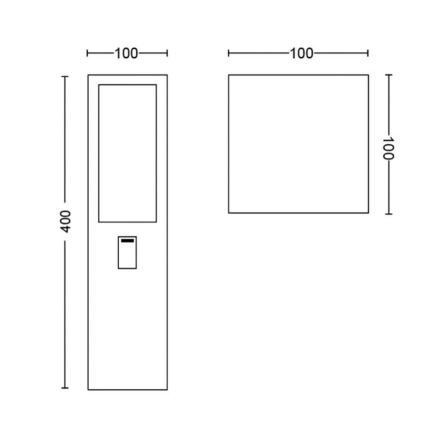 Philips 17431/30/P7 - Lampada da esterno LED RGB Hue IMPRESS LED/16W/230V IP44