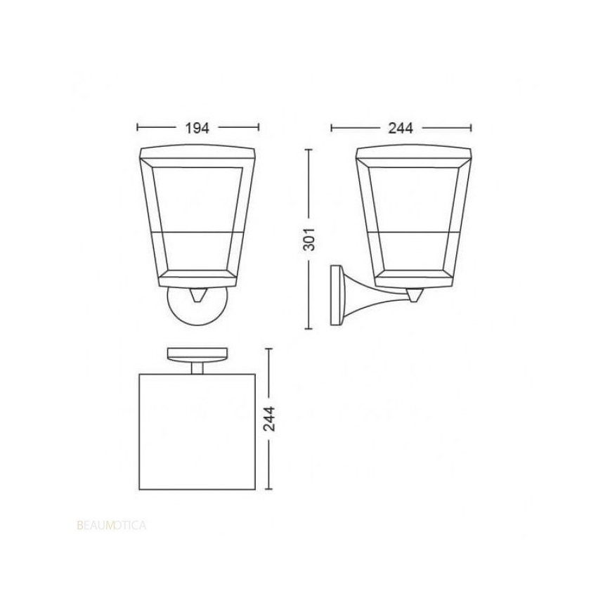 Philips 17439/30/P7 - Applique da esterno LED RGB HUE ECONIC LED/15W/230V IP44
