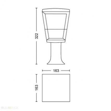 Philips - LED RGBW Dimmerabile per esterni lampada Hue ECONIC LED/15W/230V IP44