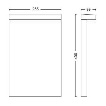 Philips - LED RGBW Dimmerabile per esterni lampada Hue NYRO LED/13,5W/230V 2000-6500K IP44