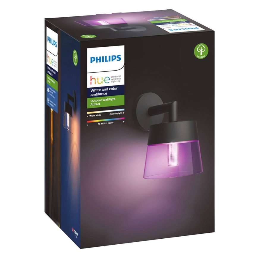 Philips - Lampada da parete esterna dimmerabile LED RGBW Hue ATTRACT LED/8W/230V 2000-6500K IP44