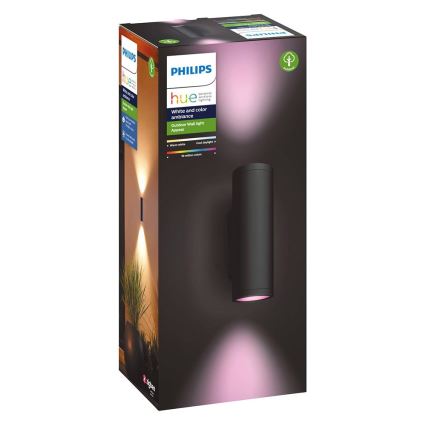 Philips - LED RGB Lampada da esterno Hue APPEAR 2xLED/8W/230V IP44