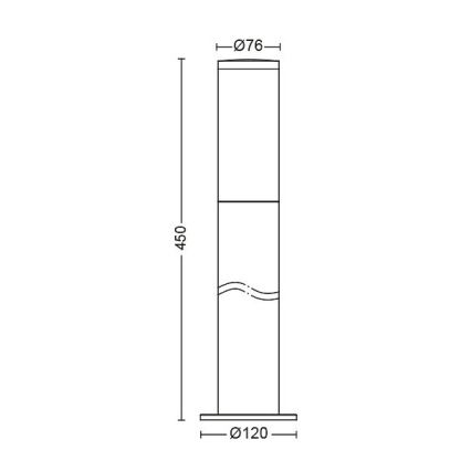 Philips - Lampada da esterno 1xE27/20W/230V IP44 45 cm