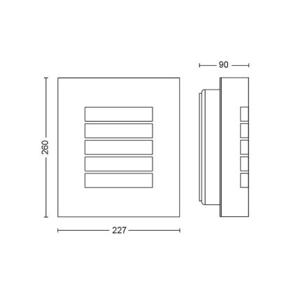 Philips - Applique da esterno 1xE27/60W/230V IP44 cromo opaco