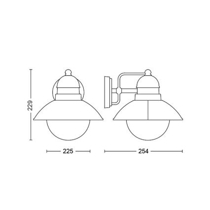 Philips - Applique da esterno 1xE27/60W/230V IP44