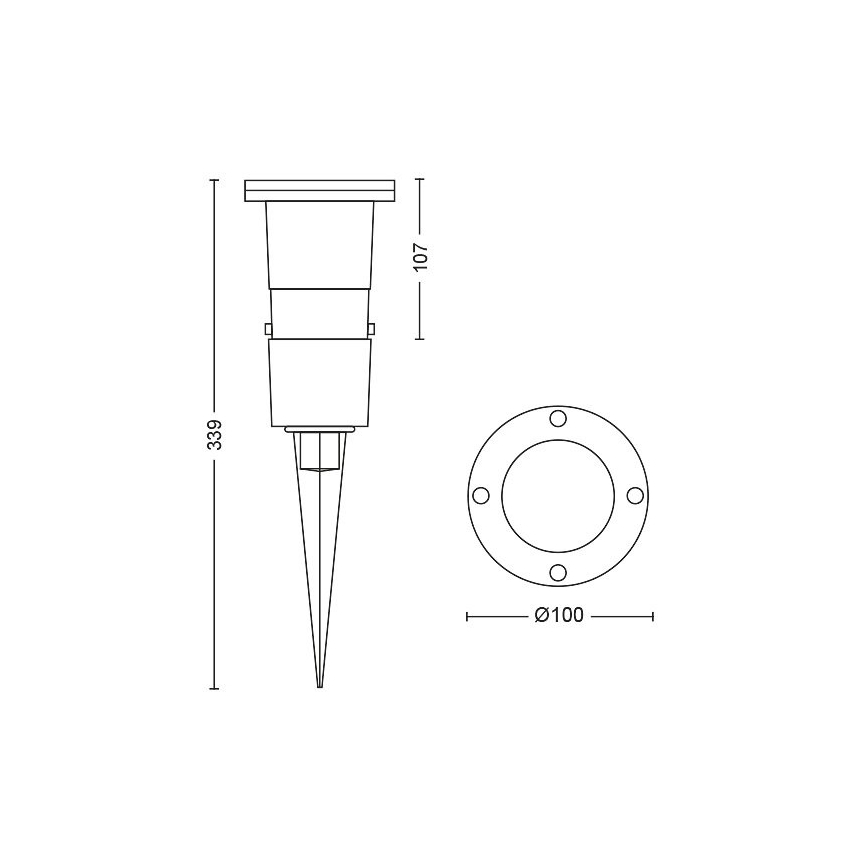 Philips - Luce esterna a LED 1xGU10/5W/230V IP44