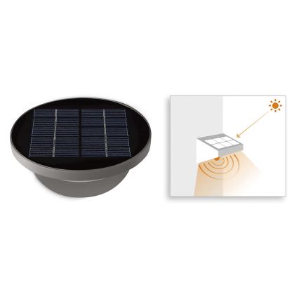 Philips 17808/87/16 - Lampada LED solare con sensore MYGARDEN DUSK 1xLED/1W/3,7V