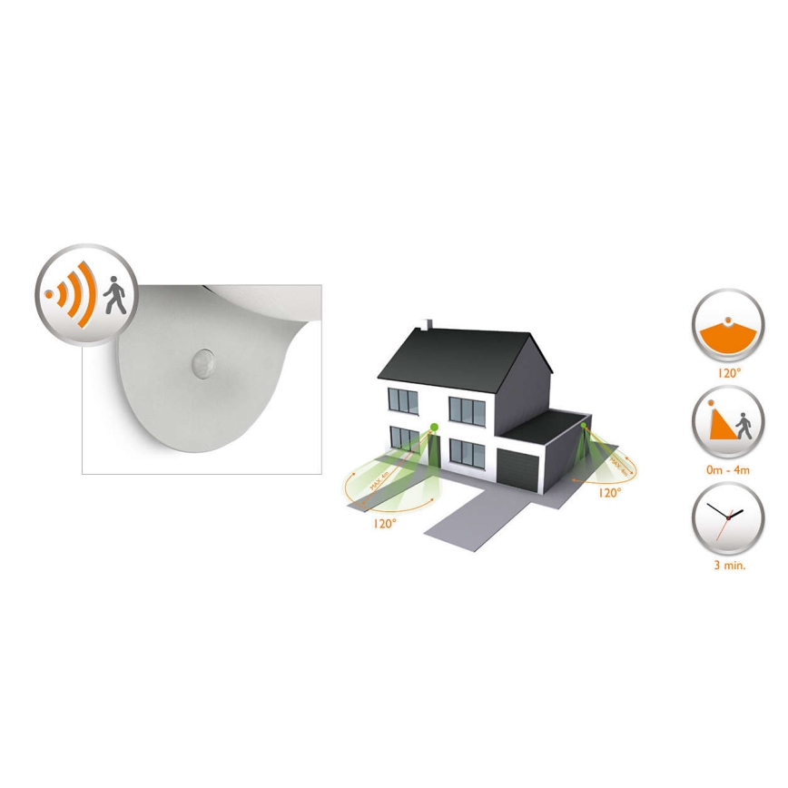 Philips 17808/87/16 - Lampada LED solare con sensore MYGARDEN DUSK 1xLED/1W/3,7V 2200 mAh IP44