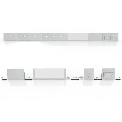 Philips 33466/17/36 - Presa per sottopensile da cucina MYKITCHEN FINESSE 2x230V SCHUKO